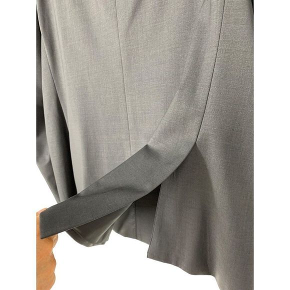 Mens Calvin Klein Size 46R Wool Blazer Suit Coat Jacket Black 5176 - Picture 8 of 8